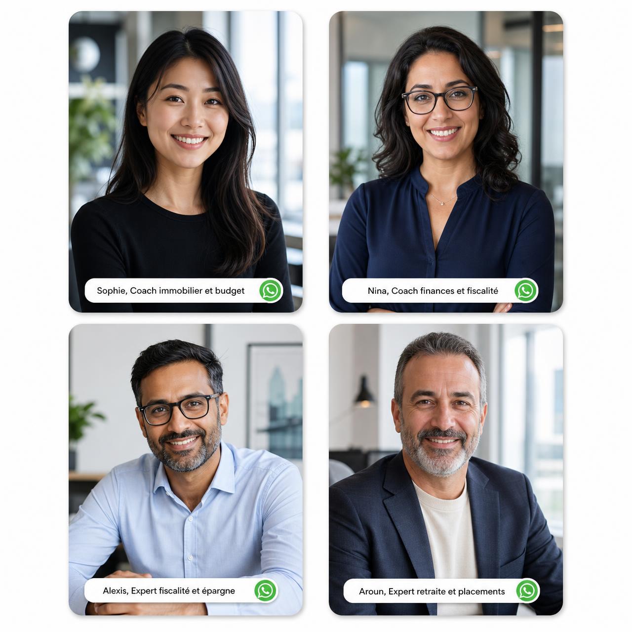 Experts Clovis certifiés : Sophie, Nina, Alexis et Aroun
